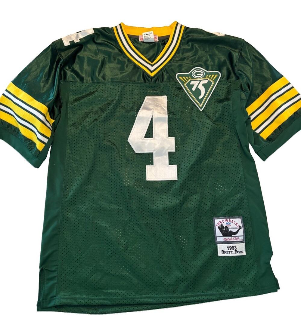 Mitchell & Ness Green Bay Packers Brett Favre #4 Throwback 1993 Jersey SZ 50